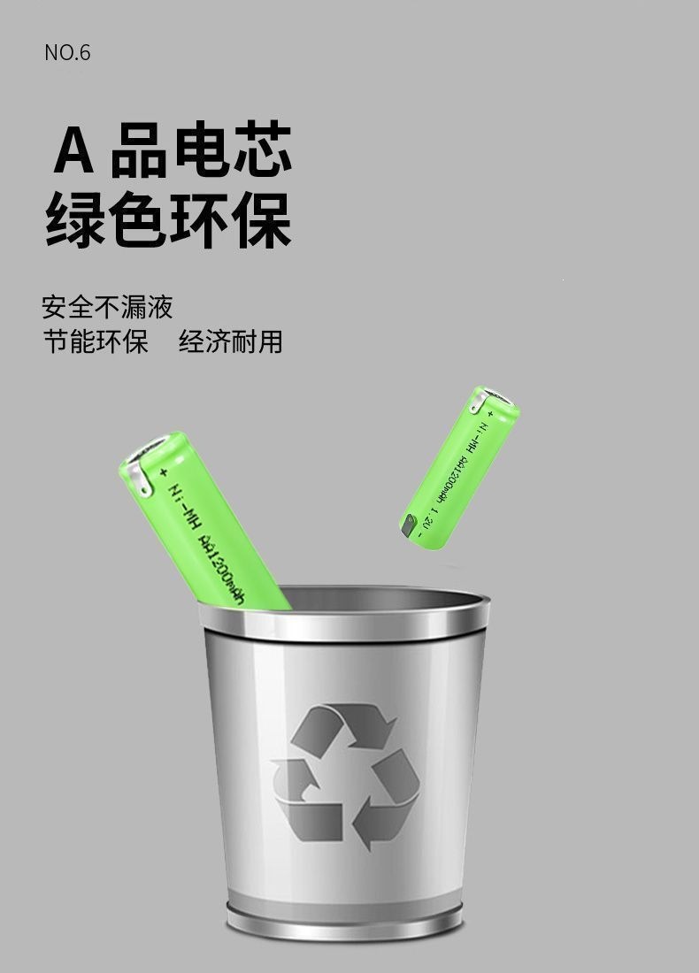 1.2 Battery: Philips Ni-MH rechargeable battery for electric shavers, with a large capacity and suitable for shaver models
