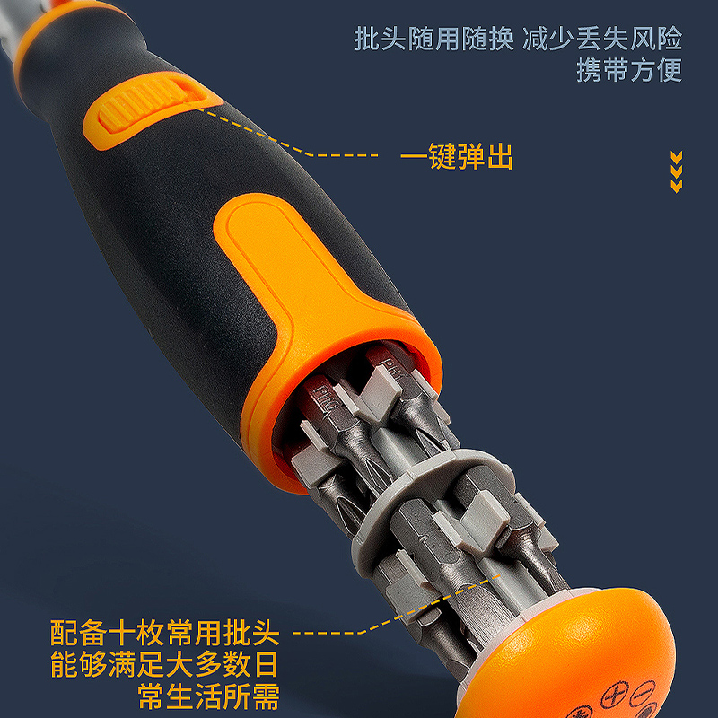 conjunto de herramientas de destornillador de trinquete bidireccional con forma de cruz magnética fuerte y multiángulo para cambiar el destornillador de ciruela