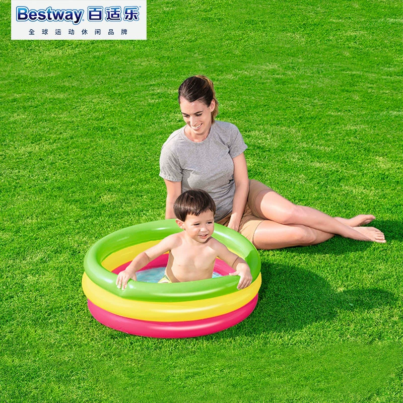Надувной бассейн Bestway 51128 3 кольца для купания малышей