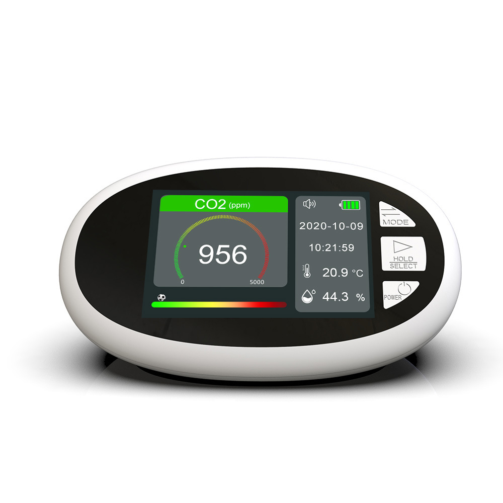 二氧化碳测试仪 室内空气质量家用LCD 温湿度检测 英文