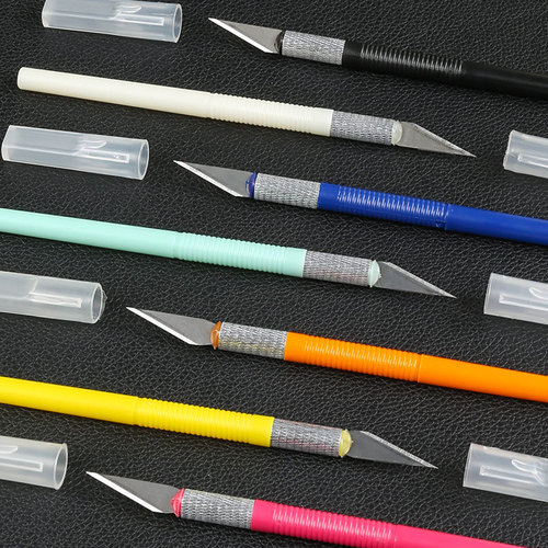 11th Mobile Phone Screen Protector Metal Engraving Knife, Model-Making Tool Engraving Knife, Colorful Aluminum Rod Paper-Cutting Knife