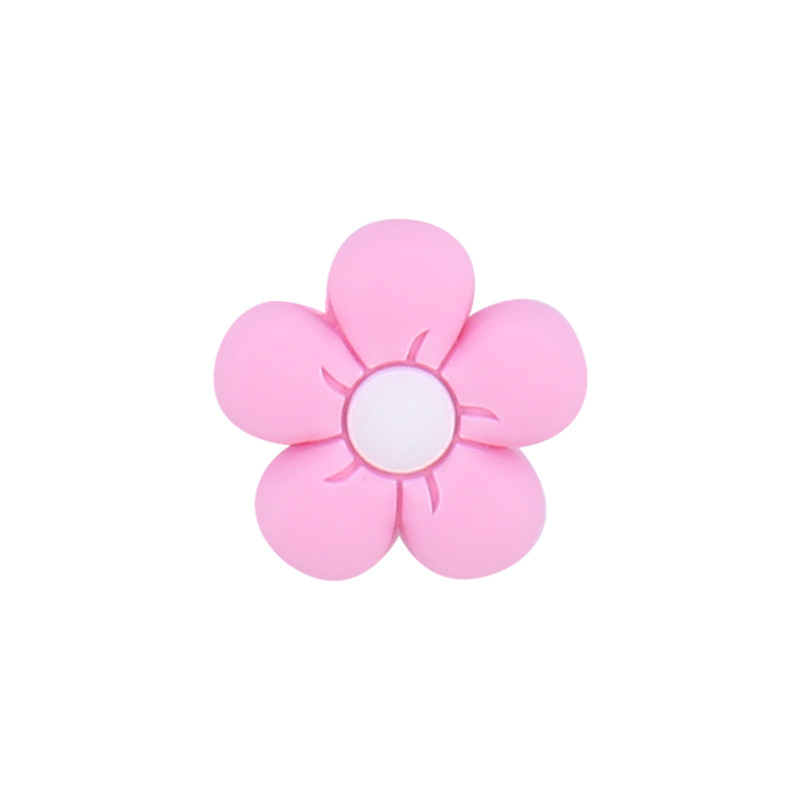 Bebé de dibujos animados silicona flor pequeña mordedor bebé creativo DIY chupete cadena pulsera juguete Accesorios