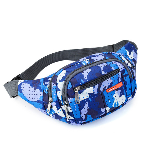 Manufacturer's camouflage waist bag, fashionable men's and women's diagonal wallet, business wallet, large capacity, wear-resistant mobile phone waist bag wholesale