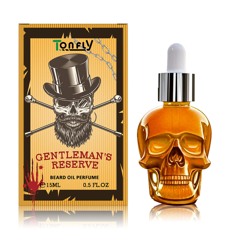 TONFLY Cross-border in stock European and American Men's Beard Oil Perfume Beard Moisturizing Care Essential Oil Fragrance 15ml Portable