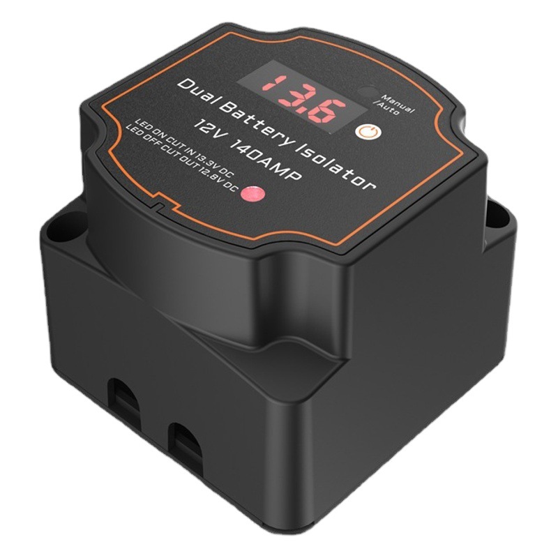 Inteligente batería dual aislador VSR pantalla digital voltímetro 12V140A relé de control de la batería Pantalla de voltaje