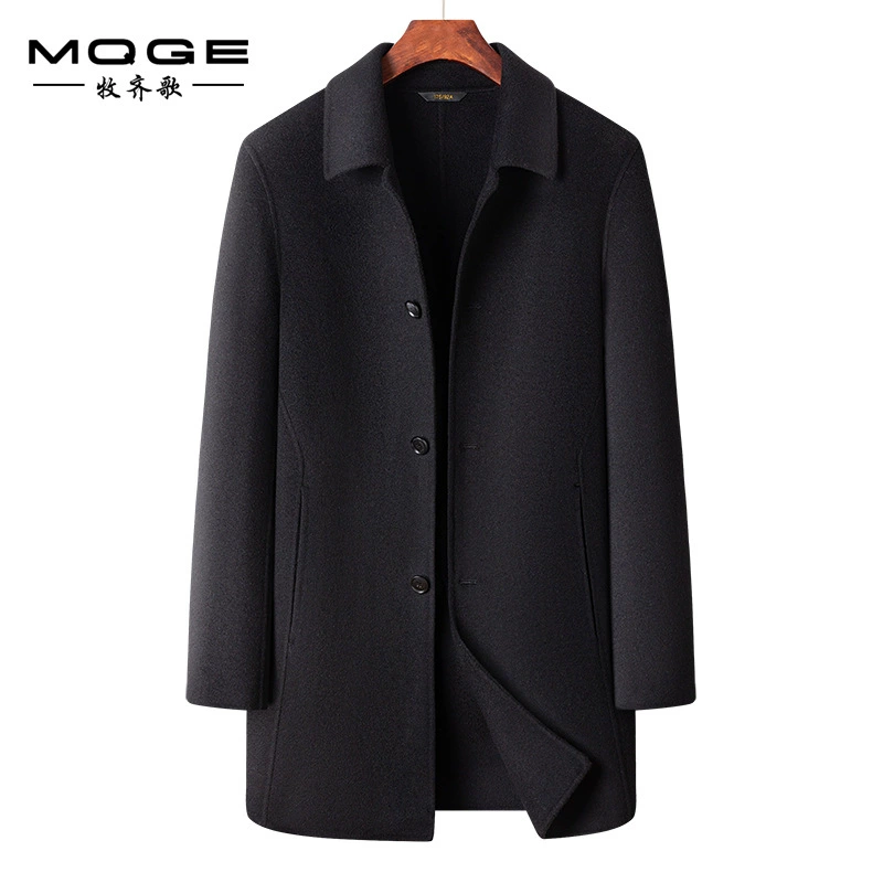 100% полностью шерстяное двухстороннее шерстяное пальто ручной работы мужское удобное мягкое деловое повседневное мужское пальто ветровки