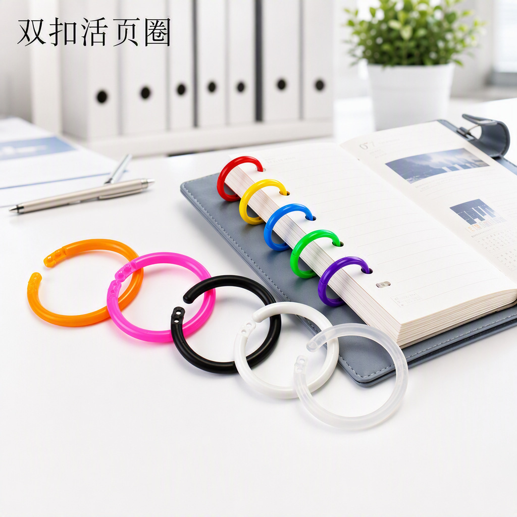 Directly from the manufacturer, high-toughness double-clasp colorful binding plastic clips, book rings, multi-functional for planners, books, and cards