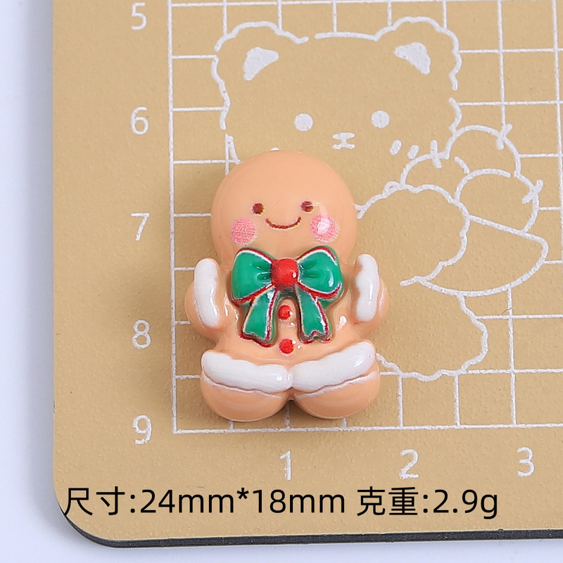 卡通圣诞节姜饼人手工diy自制饰品配件奶油胶树脂小配件材料批发|undefined