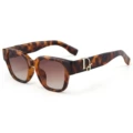 Tortoiseshell frame with tea leaves