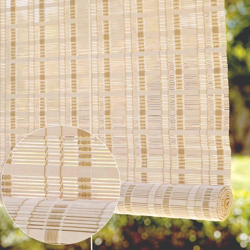 Bamboo Curtains for Outdoor Pavilions, Waterproof Roller Blinds, Adjustable Sunshade Bamboo Curtains, Partition Roller Blinds, Bamboo