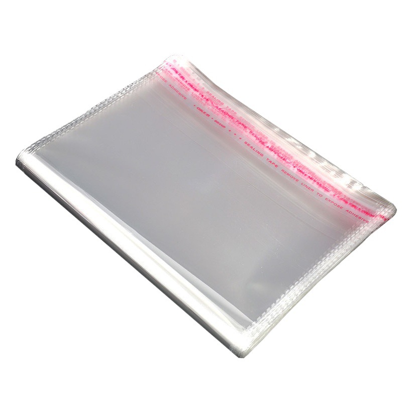 Fábrica en stock OPP bolsa autoadhesiva bolsa de embalaje de ropa transparente de fábrica al por mayor bolsa de ropa LOGO 100