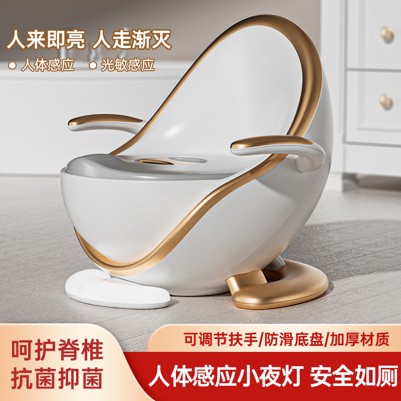 Children's Toilet Baby Toilet Boy Girl Child Urine Pot Easy to Clean Household Baby Toilet Training with Light