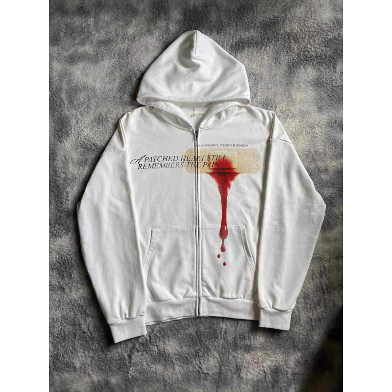 Men's Clothing Street Sweatshirt European And American Long Sleeved Pullover Hoodie Sweatshirt Dark Retro Punk Print Jacket_viptrois.com