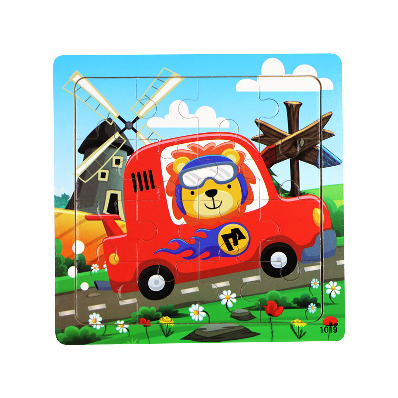 Puzzle plano de madera para niños pensamiento lógico juguetes de entrenamiento de mano movimiento fino