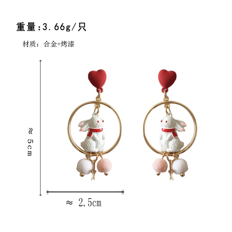 Cute Fashion Rabbits Earrings display picture 1