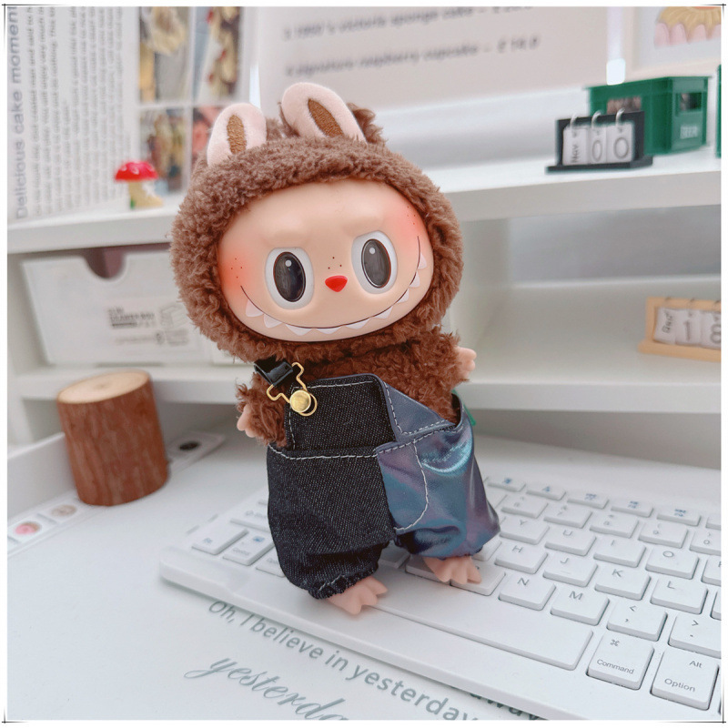 labubu ベビー服 Labubu 第一世代第二世代第三世代 10 センチメートル綿人形黒と白グレートレンディなスウェットシャツパーカーパンツ|undefined