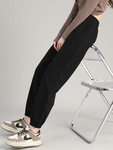 Black Pants Women's Quick-Drying Sports Leggings for Outer Wear Slimming Look Fat mm Large Size Loose Casual 2025 Spring and Summer Sweatpants