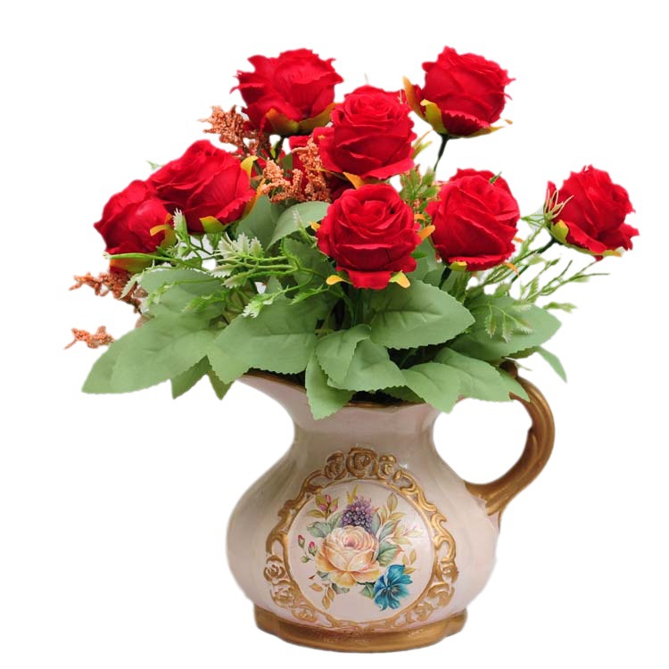 Cabeza de flor artificial mango flor Rosa celebración flor boda decoración hogar botella flor accesorios decoración Europea ramo flor falsa