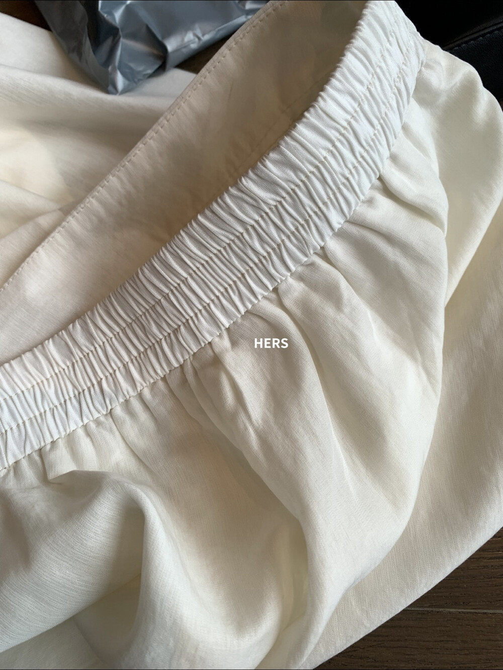 Quần culottes nữ ống rộng cạp cao thun lưng dáng suông phong cách Nhật — Thẻ hồng, màu trắng chi tiết 31