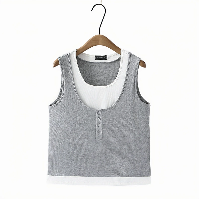 Set, universal base body-friendly vest sleevless, for plus size ladies