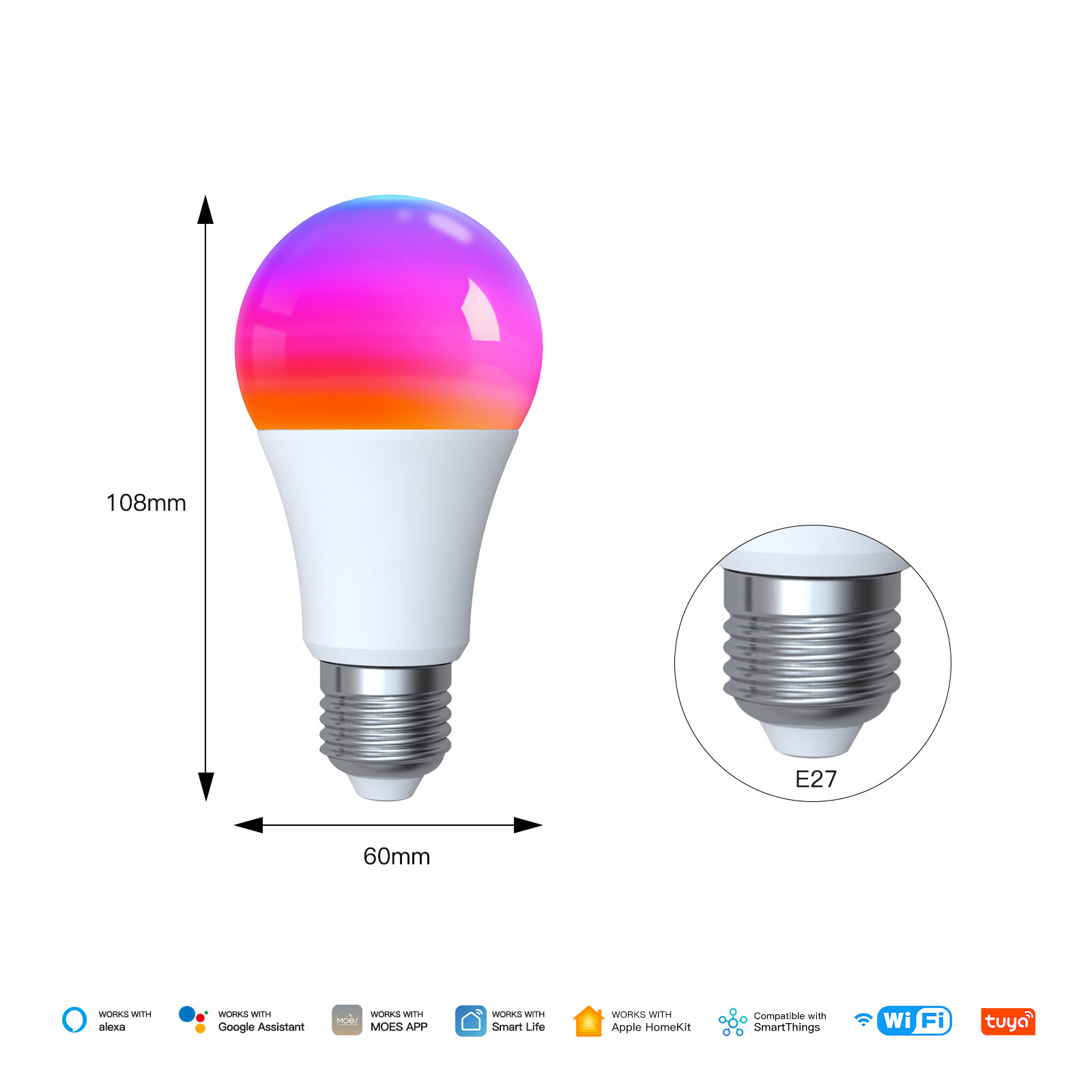 Matter Tuya Akıllı Ev WiFi Akıllı Ampul Kısılabilir Led Lamba GU10E27E14 Aydınlatma Ampulü