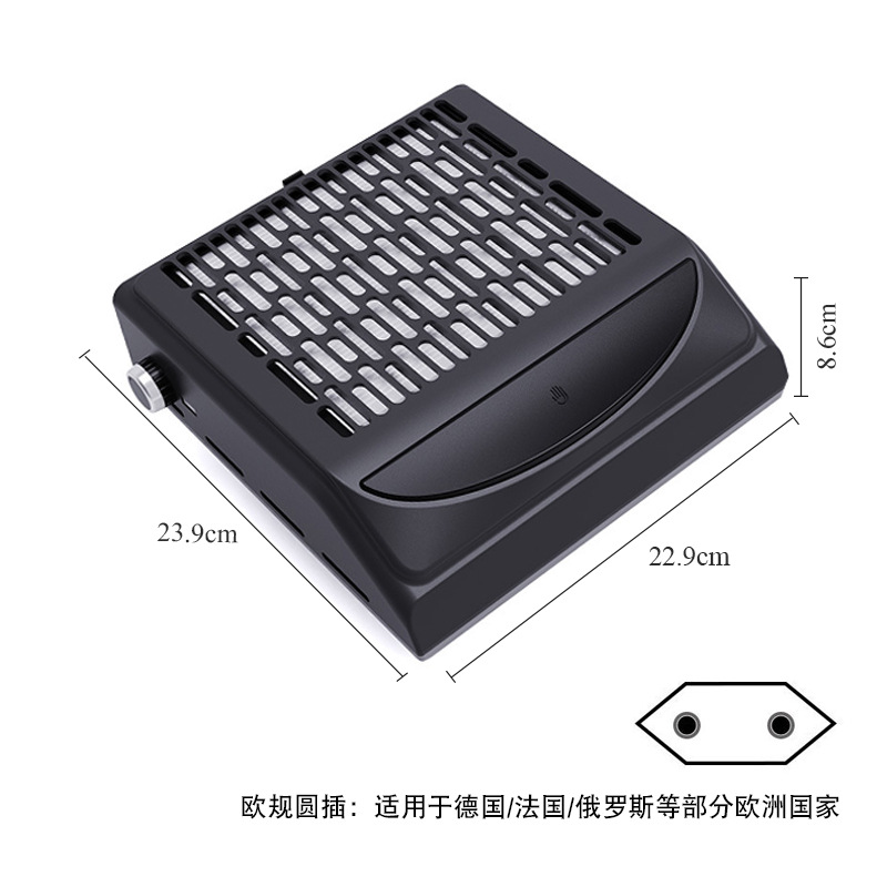 Aspiradora de uñas transfronteriza 100w de alta potencia colector de polvo de uñas velocidad ajustable con almohadilla de mano aspiradora de uñas de escritorio