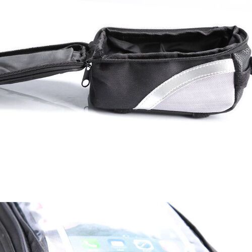Bicycle bag Water-repellent touch screen mobile phone bag Outdoor bicycle bag Portable mountain bike front bag Saddle bag Cross-border