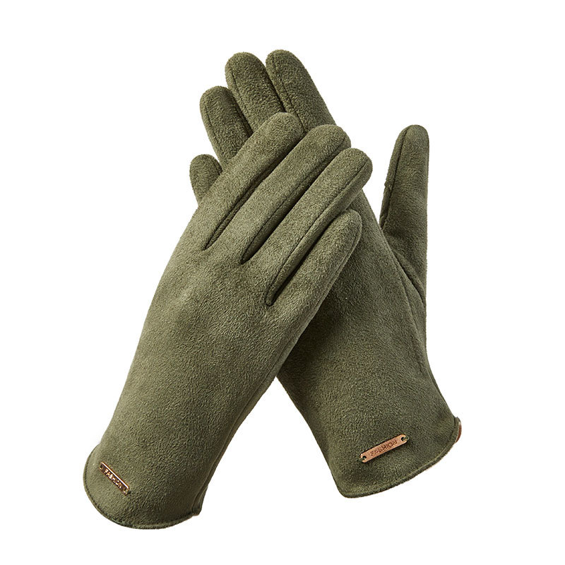 Autumn And Winter Warm Gloves For Women's Outdoor Windproof Cycling And Cold Proof Velvet Flip Finger Touch Screen Gloves_voghion.com
