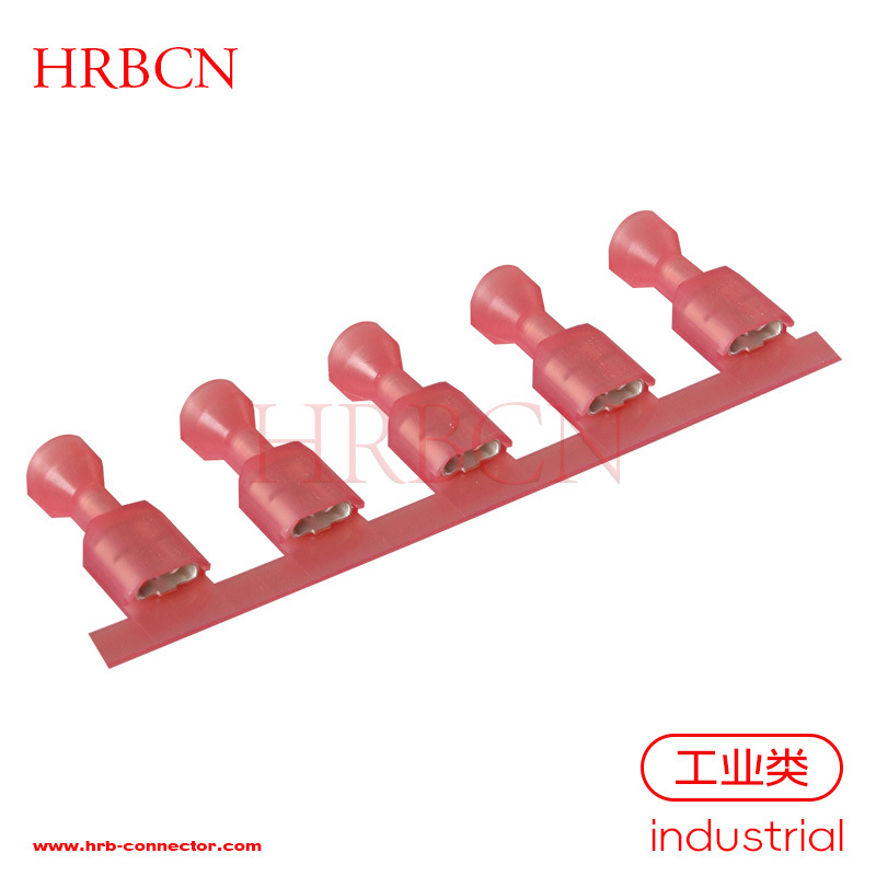 HRBCN 250插片端子 6.3尼龙连带插簧大尾部M6350FNS-5(8)-R1