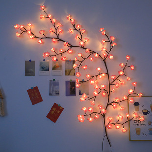 New Cross Border LED Branch Light Rattan Light Cherry Blossom Ambience Interior Decorative Stylisics Light Curvable Ambience Light