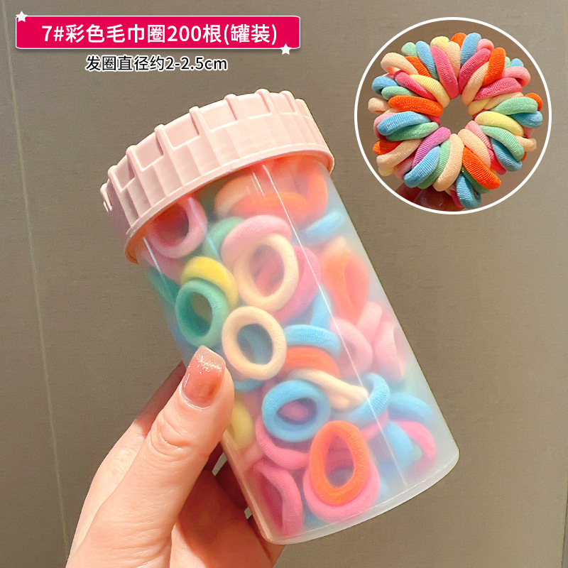 Banda de goma de color caramelo para niños cuerda para el cabello banda para el cabello cuerda para el cabello para bebés no lastima el cabello de aspecto alto lazo Cola de Caballo accesorios para el cabello lazo Anillo para el cabello