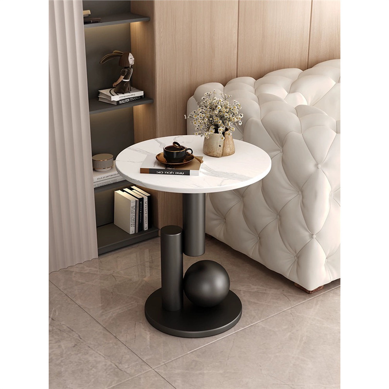 Sofa Side Table Accessible Luxury Slate Side Table Home Living Room Side Table Coffee Table Small Table Modern Simple Mobile Round Table