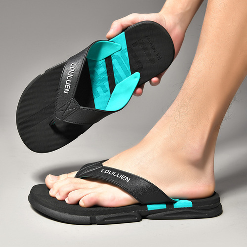  summer trend non-slip flip-flops men's personalized beach slippers men's soft-soled flip-flops for outdoor wear