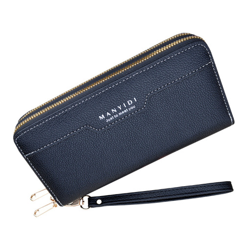 New Wallet Women's Long Double Zipper Clutch Women's Wallet Fashion Large Capacity Double Layer Soft Wallet Mobile Phone Bag