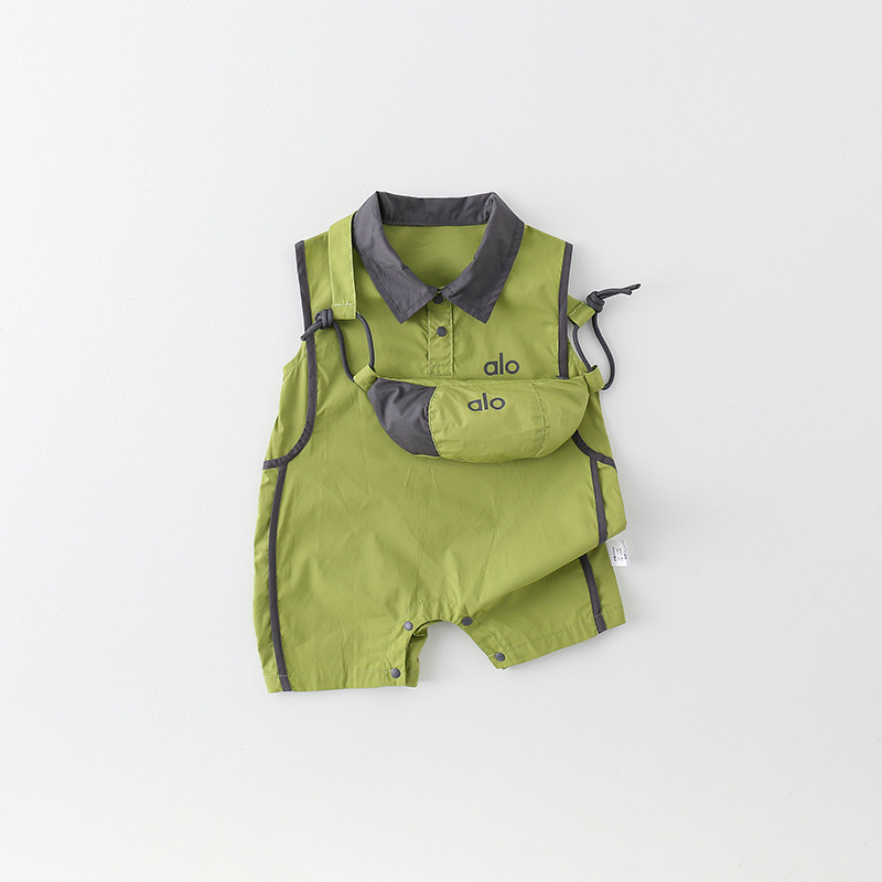 Baby Clothes, Summer Jumpsuits, Male and Female Baby Summer Sports Clothes, Newborn Full-Month Crawling Clothes, Polo Shirts