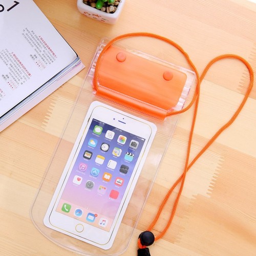 Three-layer thickened mobile phone waterproof bag transparent touch screen hot spring swimming waterproof large mobile phone waterproof case takeaway