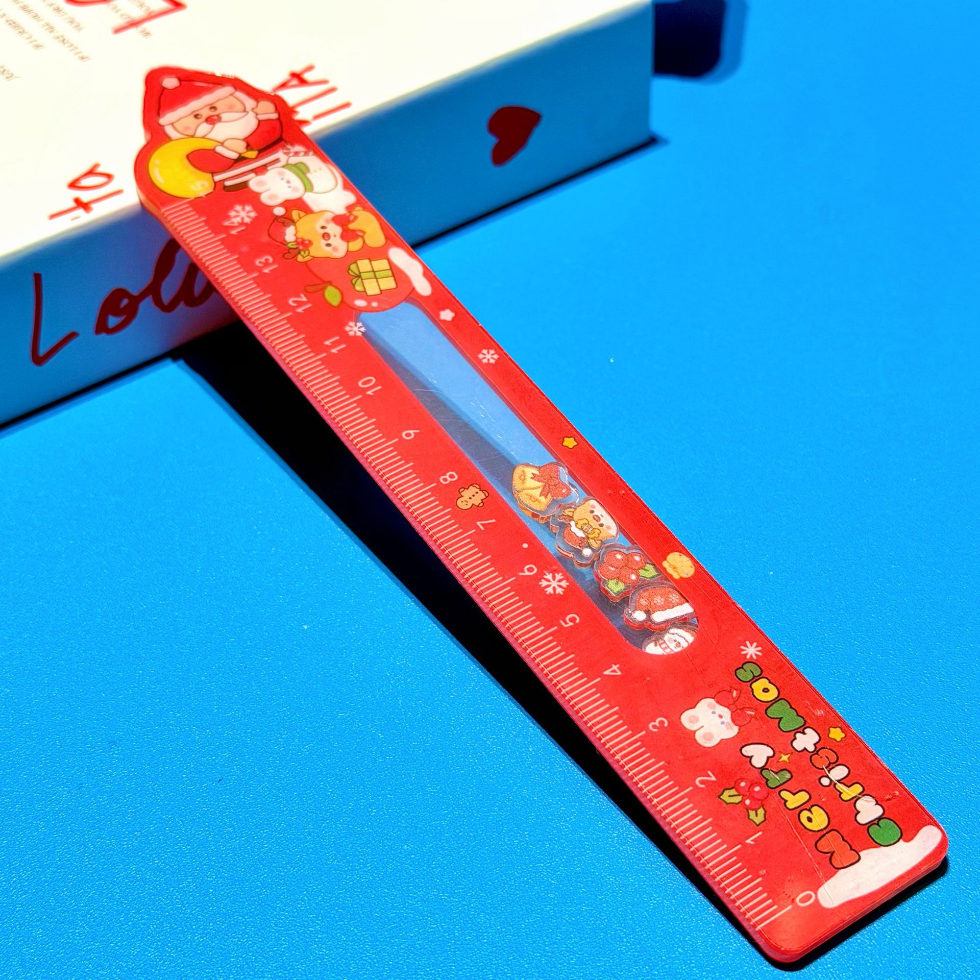 Regalos de Navidad reglas rectas de alto valor nominal reglas de 15cm reglas de dibujo de compresión reducida reglas de papelería para estudiantes de primaria