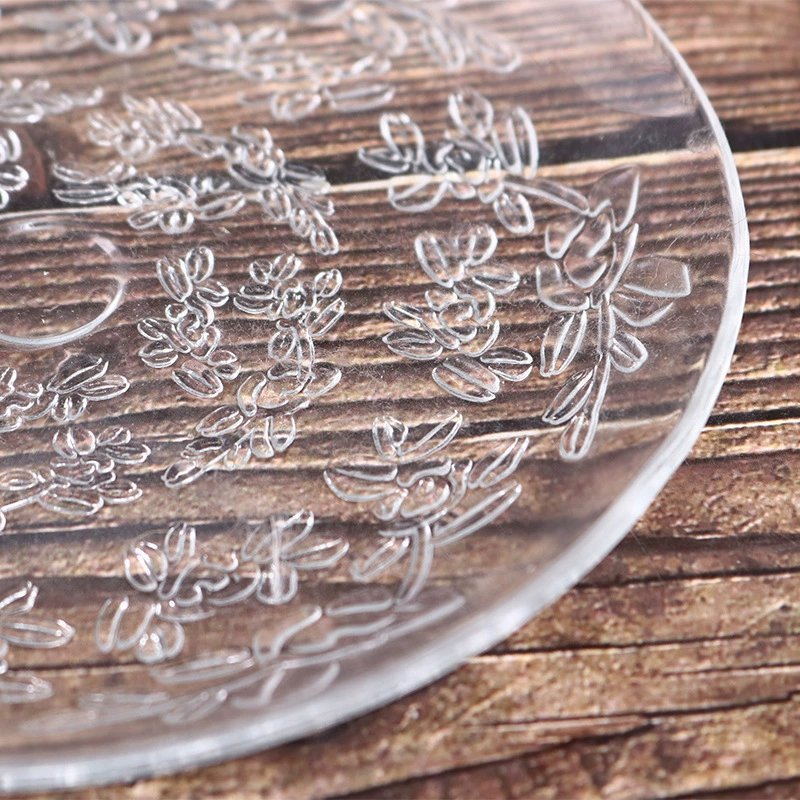 Factory wholesale rose plate glass candy snack disk melon seed snack disk fruit dessert carved water fruit plate