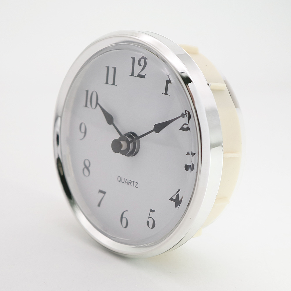 直径80mm银色白底黑阿拉佰字钟头3