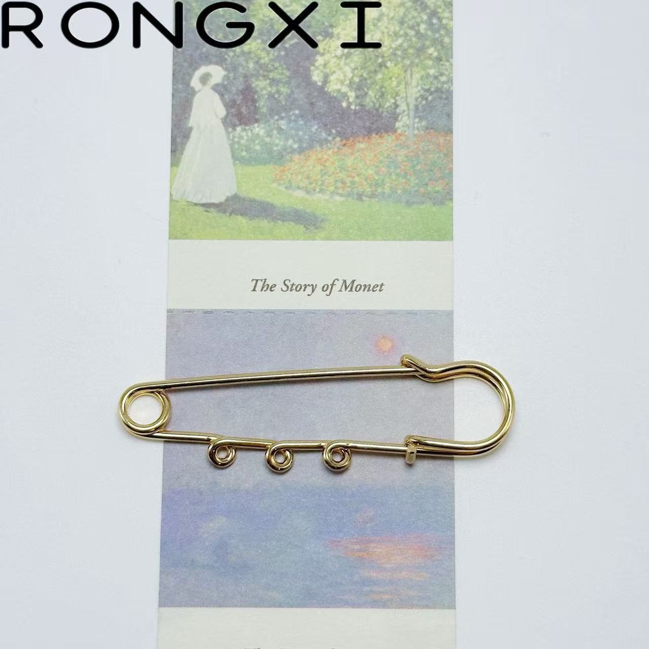 6cm pin de pintura brillante broche de tres agujeros DIY material hecho a mano bolsas de ropa accesorios de decoración clip de pelo accesorios de seguridad image 21