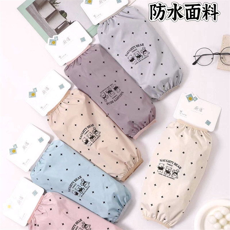 Franela impermeable bordada cocina del bebé de los hombres de las mujeres largo oversleeve mangas de la mano de los niños al por mayor estudiante Otoño e Invierno