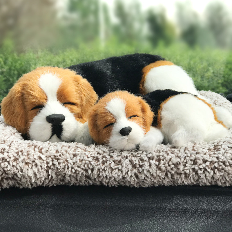 Decoraciones de automóviles adornos adorables accesorios de automóviles en línea nuevos animales de dibujos animados de perros simulados