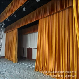 阳篷、雨篷;舞台幕布;卷帘