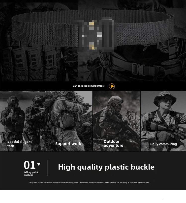 New all-match belt men's cobra buckle cloth belt sports tactical belt wholesale in stock men's belt high sense_viptrois.com