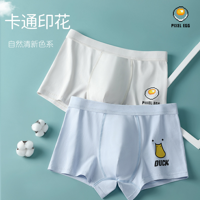 Ropa interior de los hombres adolescentes niños algodón boxer shorts niños mayores niños de la escuela secundaria estudiantes de la escuela primaria boxer ropa interior