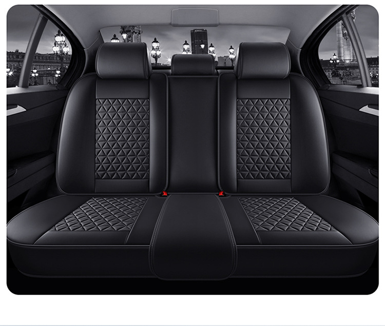 Car Seat Cushion, Waist Support, Wing Protection, Five-Seater Four-Season Cushion, All-Inclusive Seat Cover, Seat Cushion, Nappa Leather, Amazon Europe and America Cross-Border