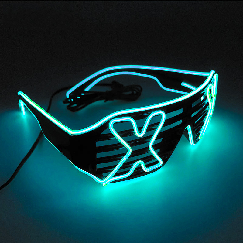 Halloween LED gafas luminosas party bar disco equipo carta LED persianas gafas EL ambiente props