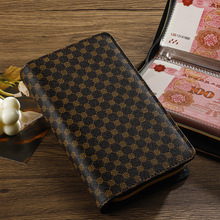 pu皮革钱币收集理财存钱本拉链钱钞零钱包大容量百元大钞收藏册