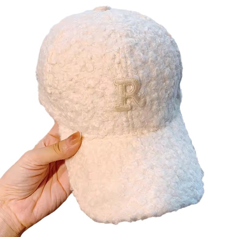 Nouvelle Version coréenne chaude lettre broderie emblème langue de canard chapeau enfants montrent petit visage en automne et en hiver, épaissi chaud_voghion.com