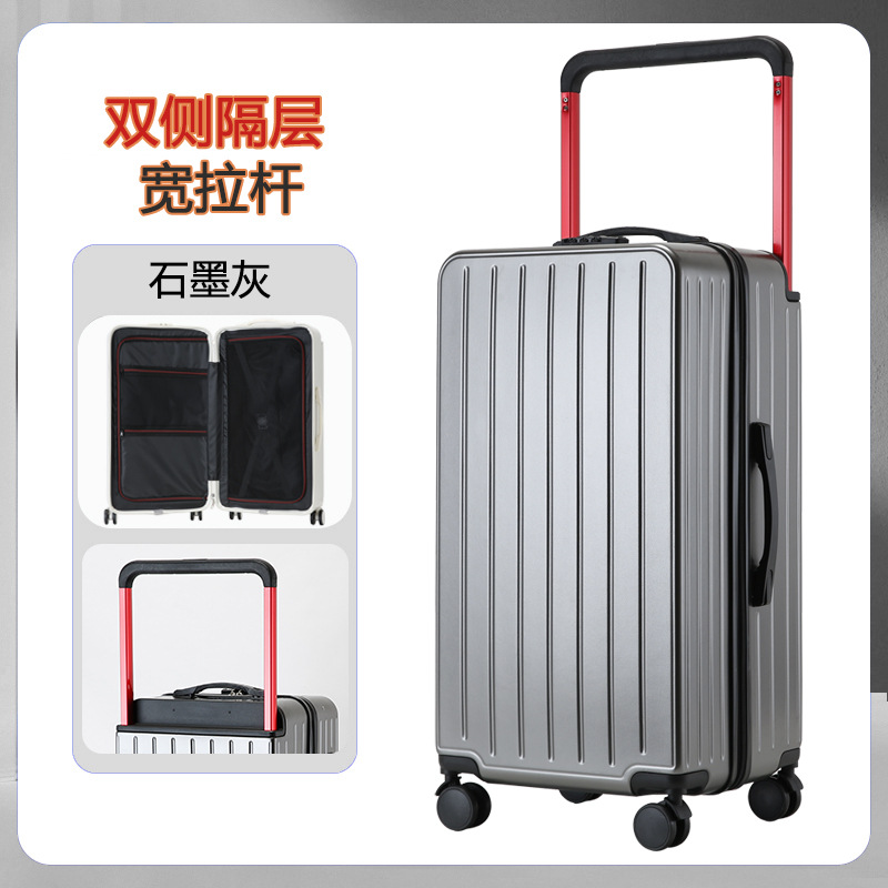Equipaje maleta trolley ancha maleta trolley de 28 pulgadas carro trasero de doble cara almacén cerrado contraseña equipaje rueda universal